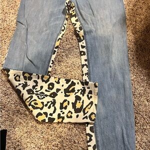 Hudson Jeans Blue with Leopard Print Accents